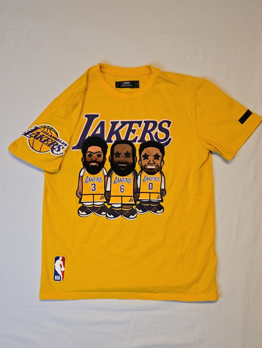 Pro Standard Los Angeles Lakers Yellow Cartoon Charachter Graphic T-Shirt